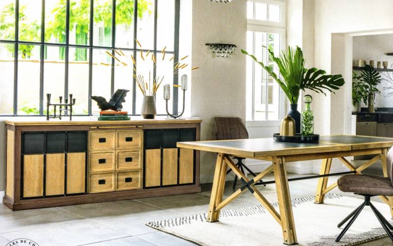 Table de repas L 180 , 200 , 220 cm par largeur 110 cm 