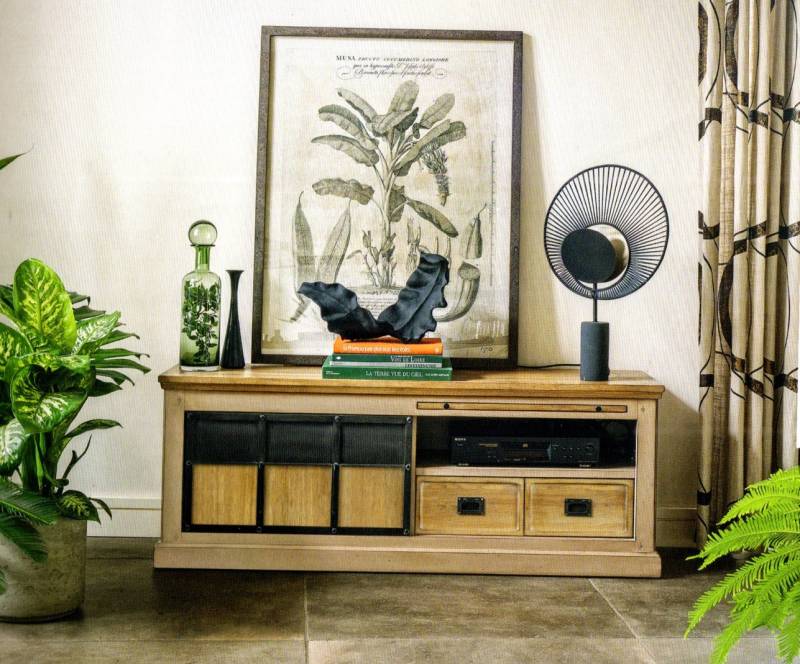 Meuble Tv 1 porte , 1 tiroir , 1 tirette