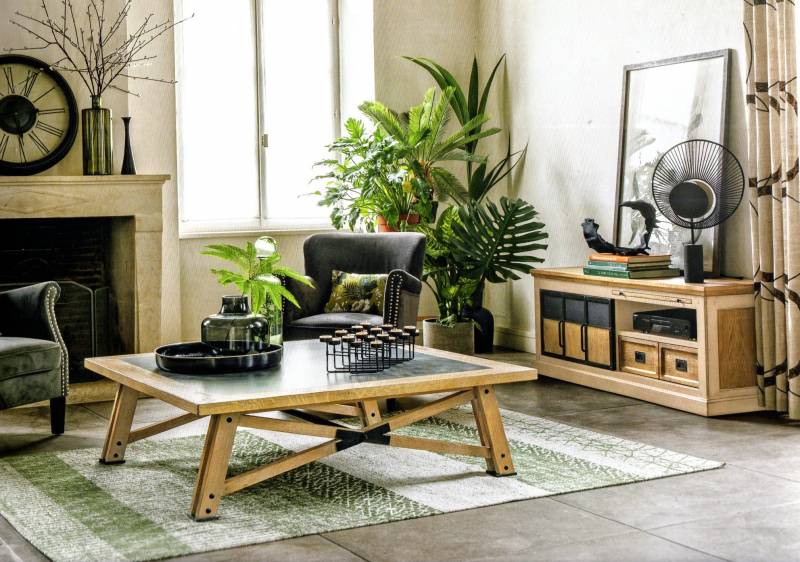 Table basse L 140 cm x 85 cm x h 37 cm 