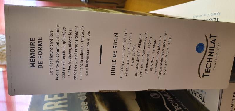 Oreiller à mémoire de forme, mousse naturelle chez Meubles Abello 84