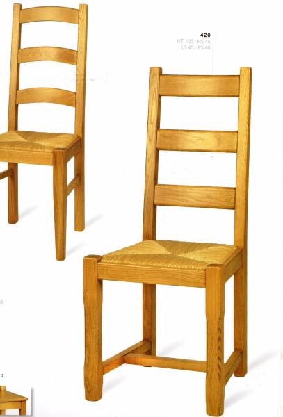 chaise campagnarde à pertuis