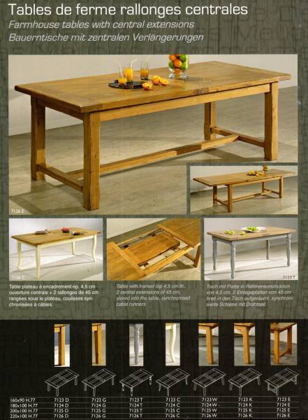 TABLE DE FERME RECTANGLE