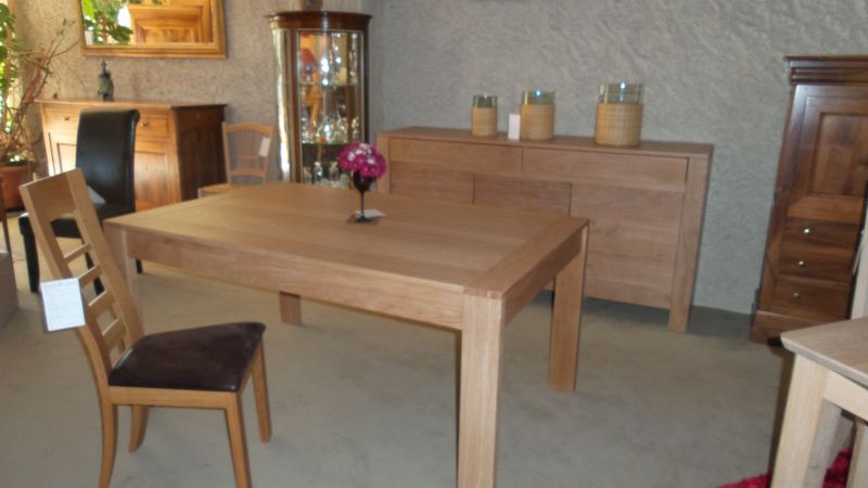 Séjour en chêne massif, teinté naturel, contemporain