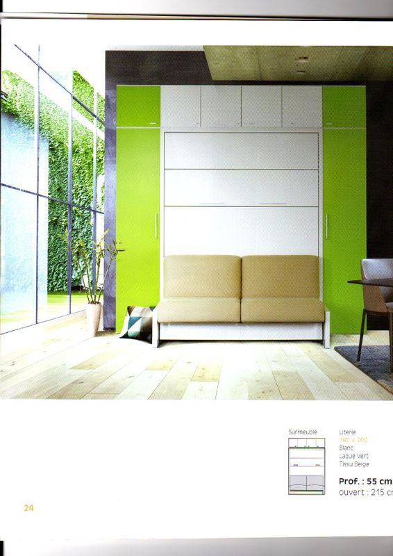 LIT RELEVABLE avec Canapé