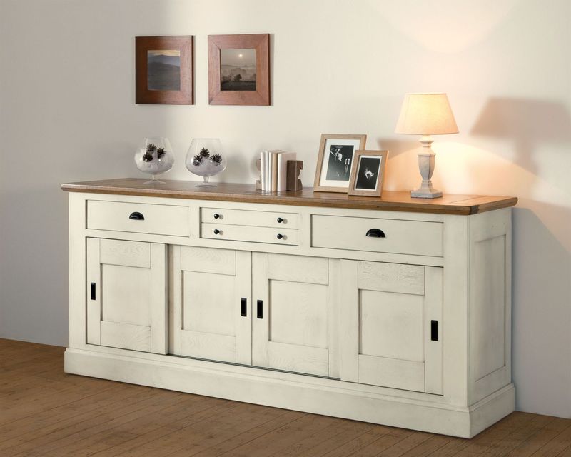 bahut Chêne massif ,porte coulissantes