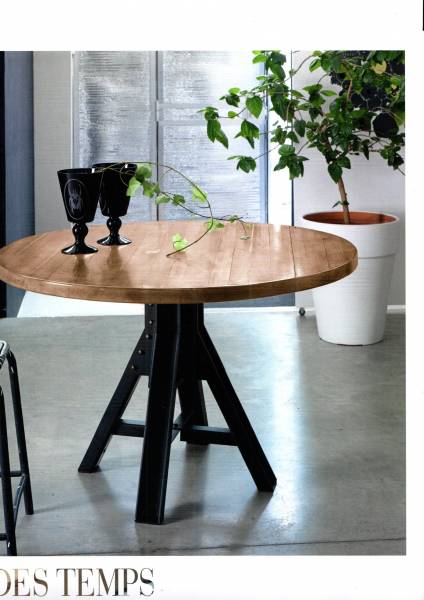 Table ronde sans allonge