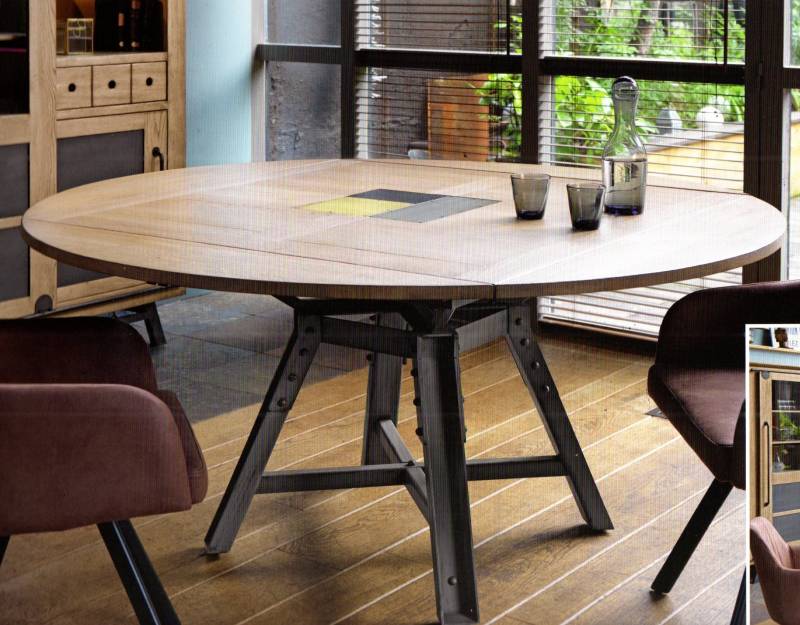 table ronde pieds métal , industrielle